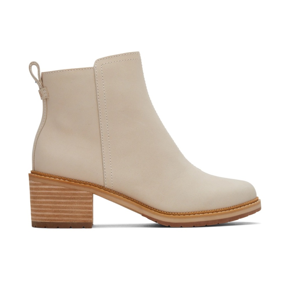 Tom’s - Beige Marina Heeled Boot - size 12